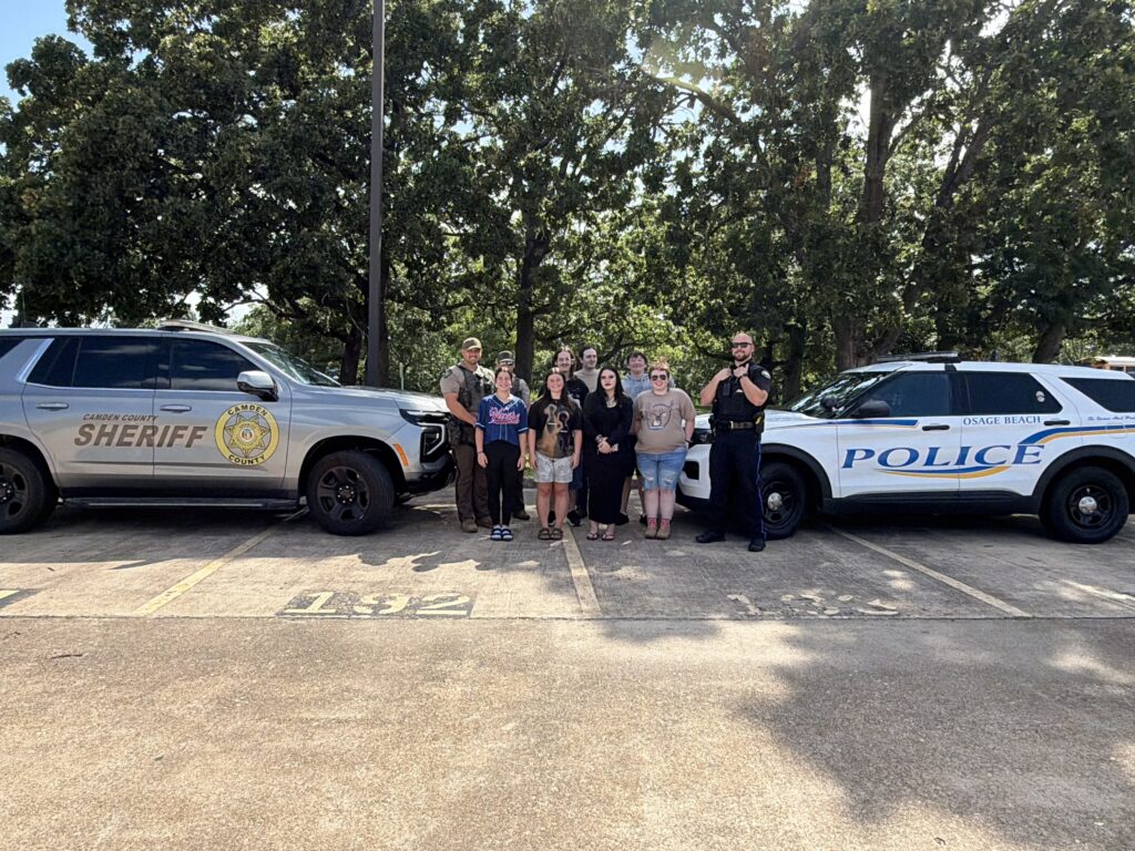 paving the way students with osage beach pd and camden county sheriff's office